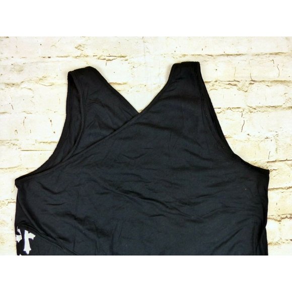 291 Venice Womens Black Restless Hearts Cross back Tank Crosses Size 2 Goth Rock - Picture 8 of 12